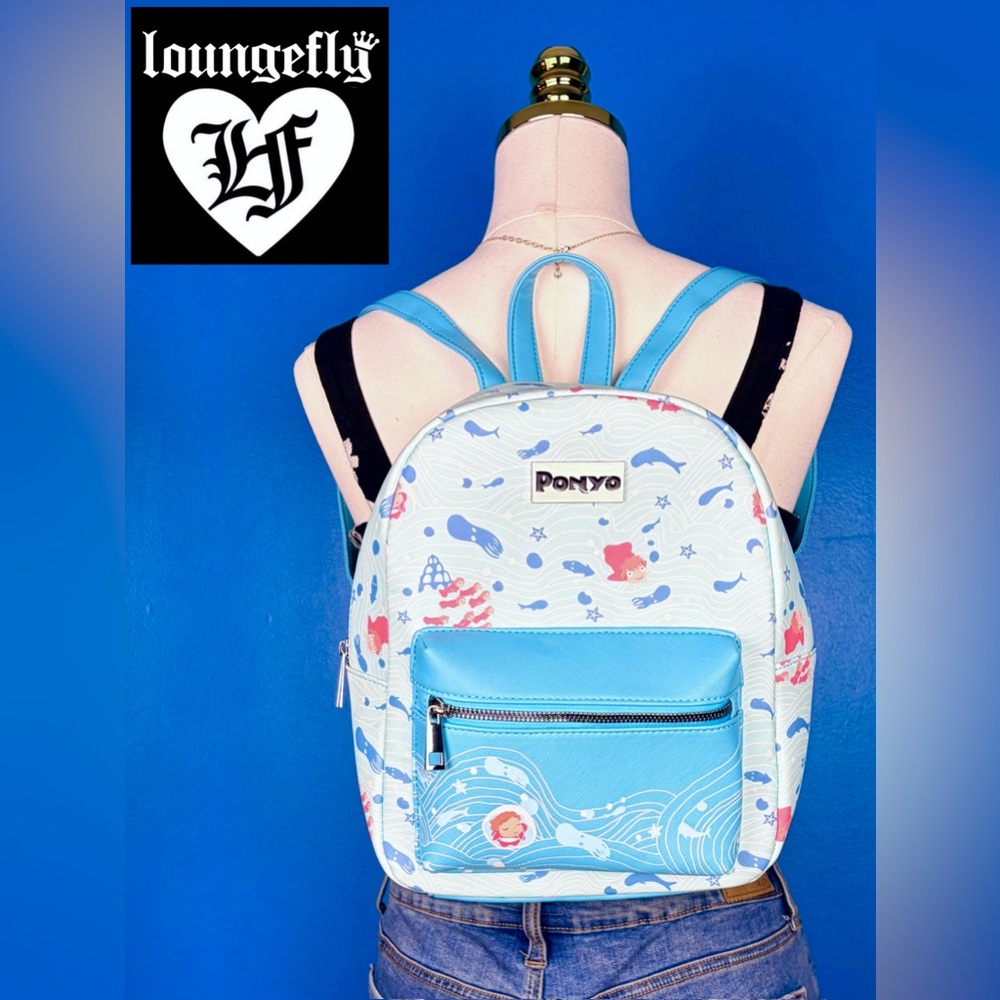 LOUNGEFLY x STUDIO GHIBLI Rare Collector's Edition PONYO Mini Backpack, LIKE NEW